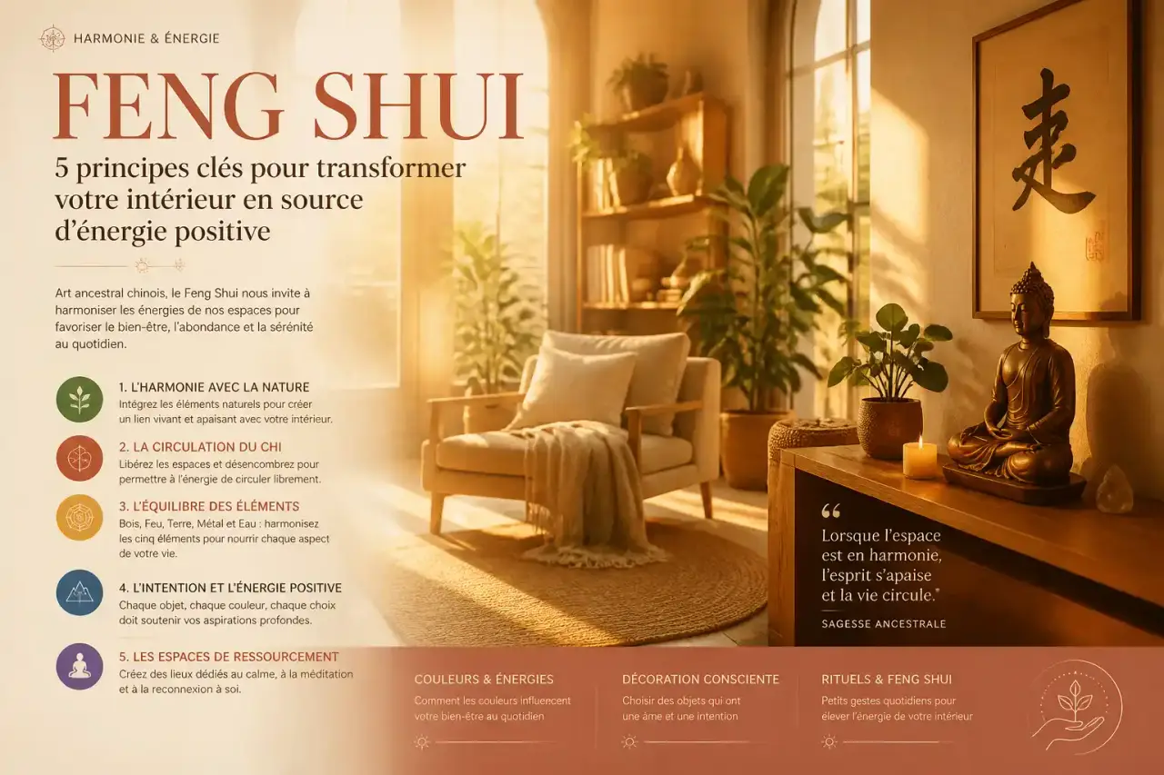 Feng Shui : 5 principes clés pour transformer votre intérieur en source d'énergie positive
