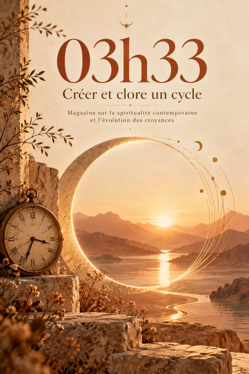 03h33 invite à créer et à clore un cycle, selon une lecture symbolique