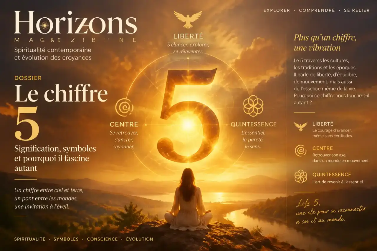 Chiffre 5 : signification, symboles et pourquoi il fascine autant (liberté, centre, quintessence)